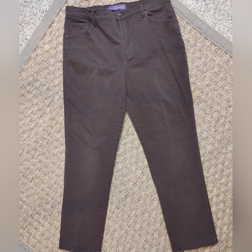 Gloria Vanderbilt Amanda Classic High Rise Tapered Jean, Dk Roast (Brown) 14P